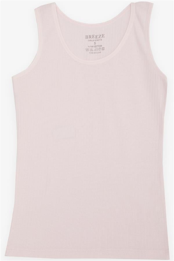 Girls' Tank Top, Wide Straps, Ribbed, Pink (Ages 3-11)