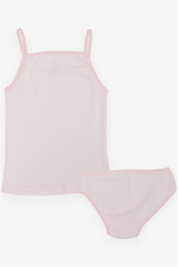 Girls' Athletic Top & Briefs Set, Jacquard Pink (Ages 3-11)