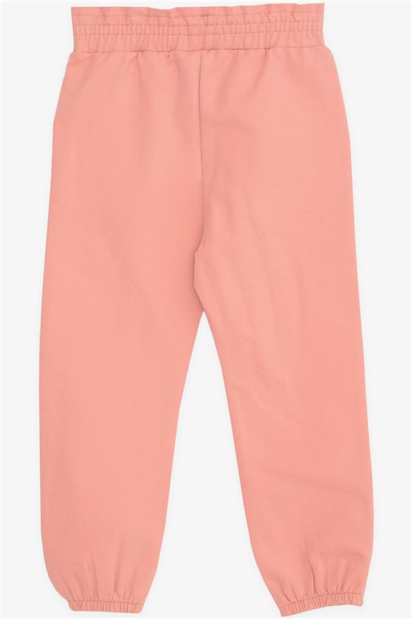 Baby Girl Sweatpants with Elastic Waistband and Pockets, Salmon (1-2 Years)