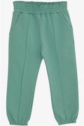Baby Girl Sweatpants with Elastic Waistband and Pockets, Mint Green (1-1.5 Years)