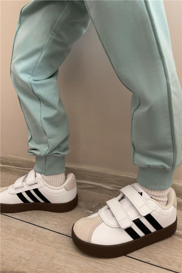 Girls' Sweatpants with Chima Stitching Detail and Pockets, Aqua Green (Ages 3-7)