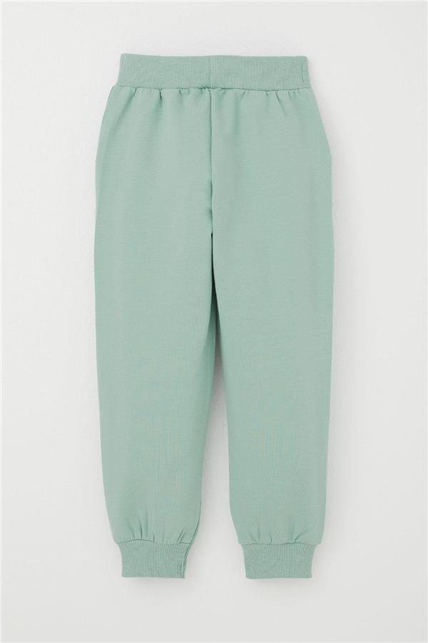 Girls' Sweatpants with Chima Stitching Detail and Pockets, Aqua Green (Ages 3-7)