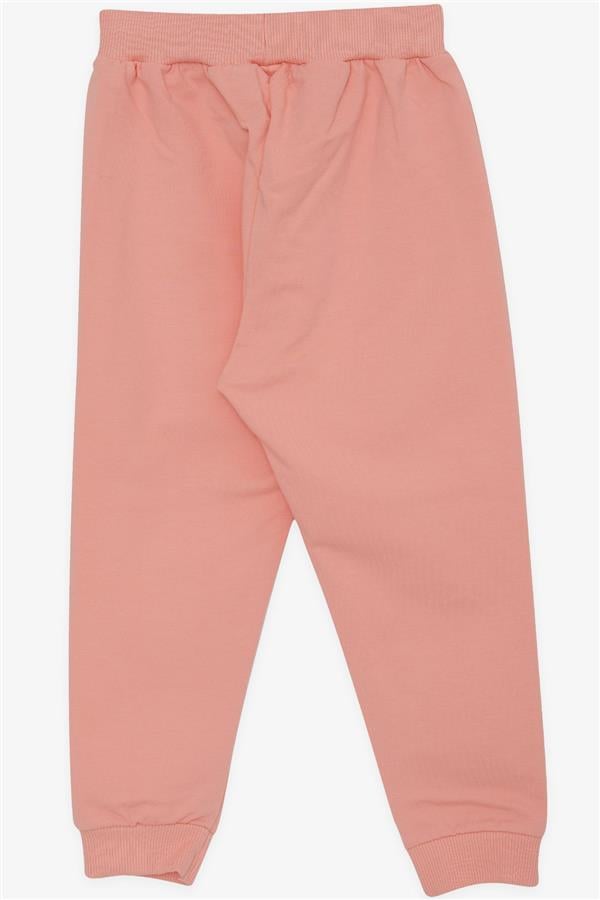 Baby Girl Sweatpants with Bunny Embroidery, Salmon Color (1-2 Years)