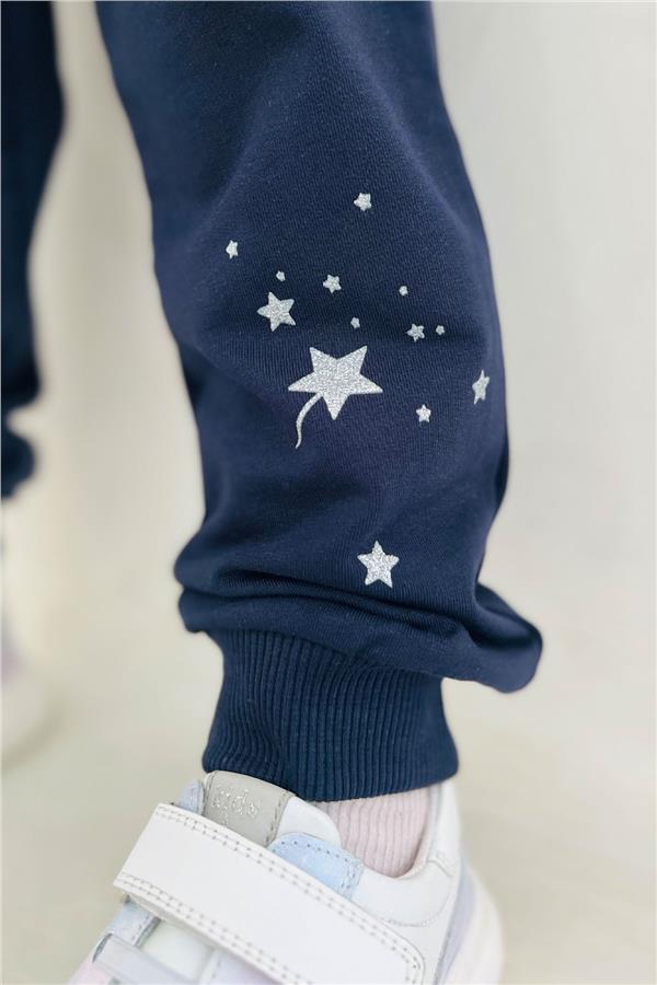 Baby Girl Tracksuit Set with Cute Wizard Bunny Print, Salmon (1-2 Years)