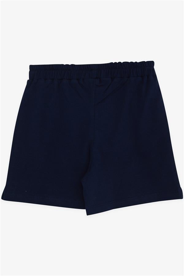 Baby Girl Skirt/Shorts with Ruffles and Bow, Navy Blue (1.5 Years)
