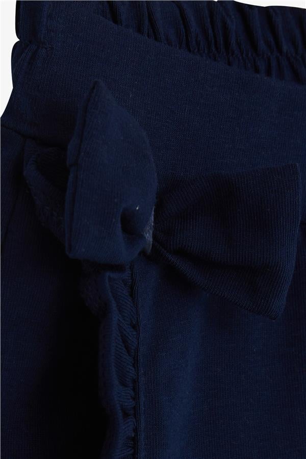 Baby Girl Skirt/Shorts with Ruffles and Bow, Navy Blue (1.5 Years)