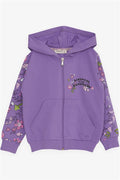 Baby Girl Cardigan with Floral Print, Lilac (1-1.5 Years)