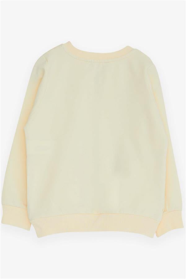 Girl's Cardigan with Lace, Cream Design (Ages 3)