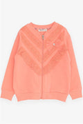 Girls' Guipure Salmon Cardigan (Ages 3-6)