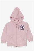 Baby Girl Cardigan Embroidered and Sequined, Powder Pink (1.5 Years)