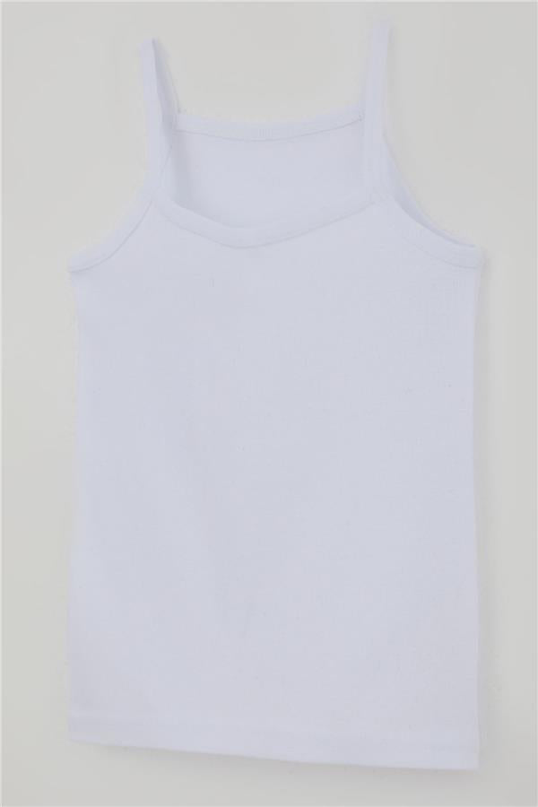 Girls' Thin Strap Tank Top White (Ages 5-13)
