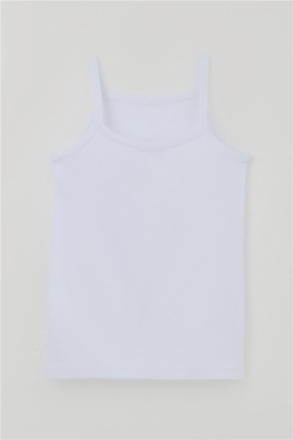 Girls' Thin Strap Tank Top White (Ages 5-13)