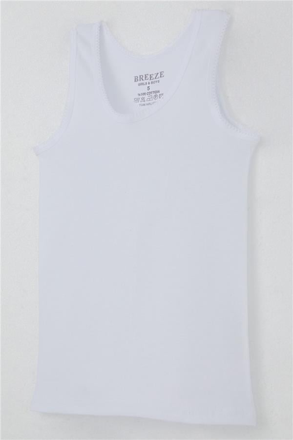 Girls' Thick-Strapped Tank Top, White (Ages 5)