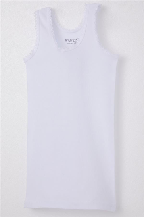 Girls' Thick-Strapped Tank Top, White (Ages 3-13)