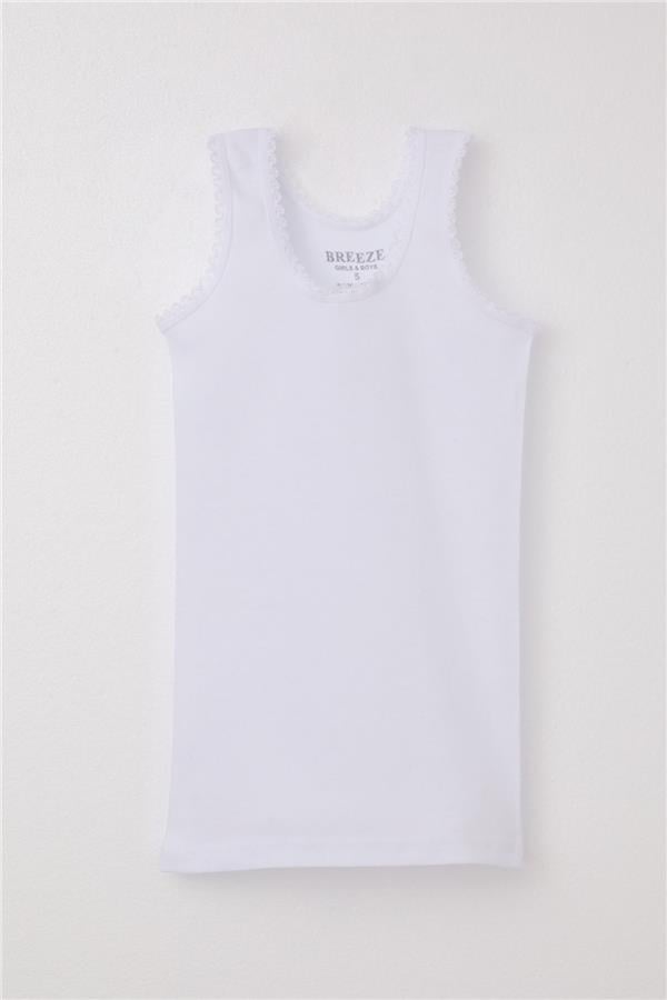 Girls' Thick-Strapped Tank Top, White (Ages 3-13)