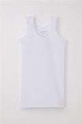 Girls' Thick-Strapped Tank Top, White (Ages 3-13)