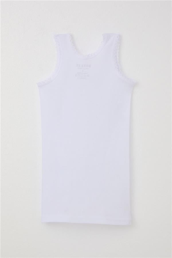 Girls' Thick-Strapped Tank Top, White (Ages 3-13)