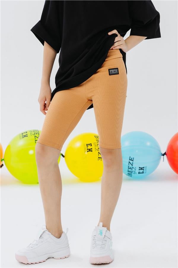 Girls' Capri Leggings with Embellished Embellished Embellishing, Light Brown (Ages 9-14)