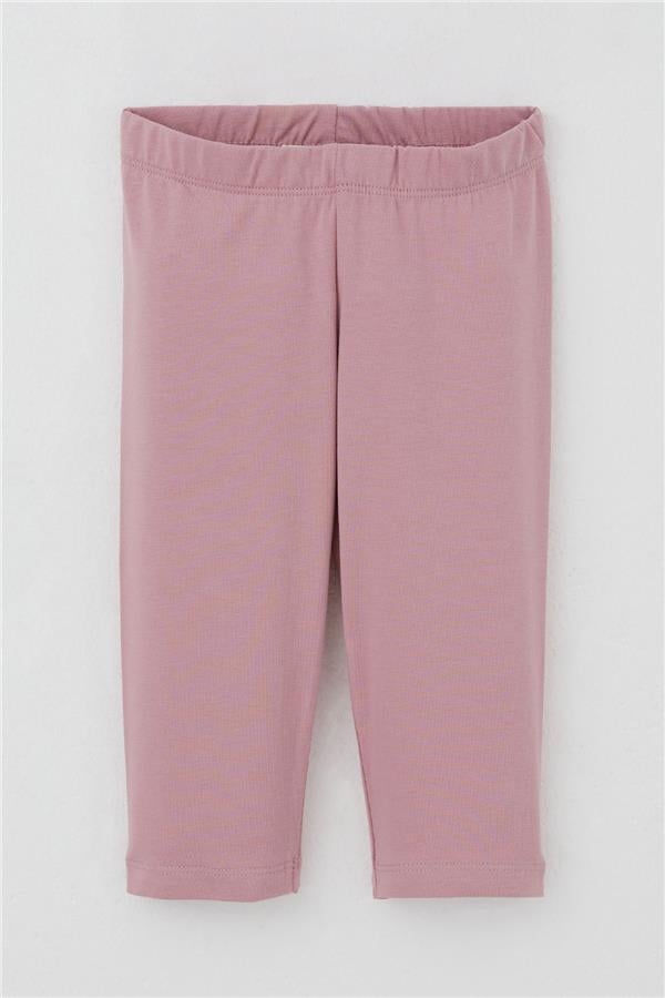 Girls' Capri Leggings Set, Pink with Floral Girl Print (1.5-5 Years)