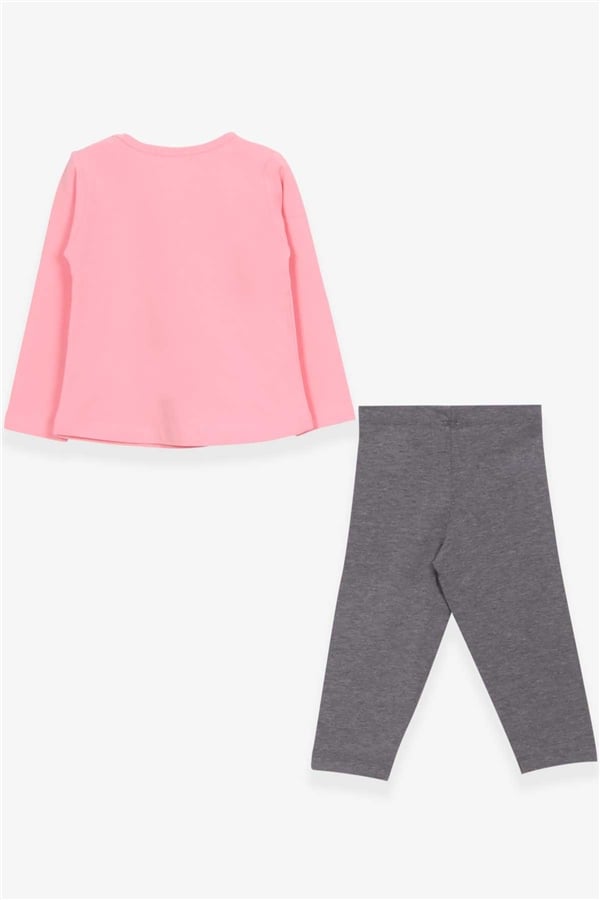 Baby Girl Capri Leggings Set, Girl Print, Powder Pink (1.5-2 Years)