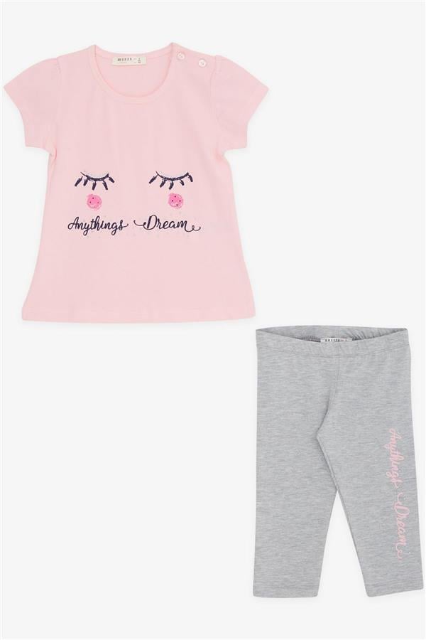 Girls' Capri Leggings Set, Dream Theme, Pink (Ages 1-4)