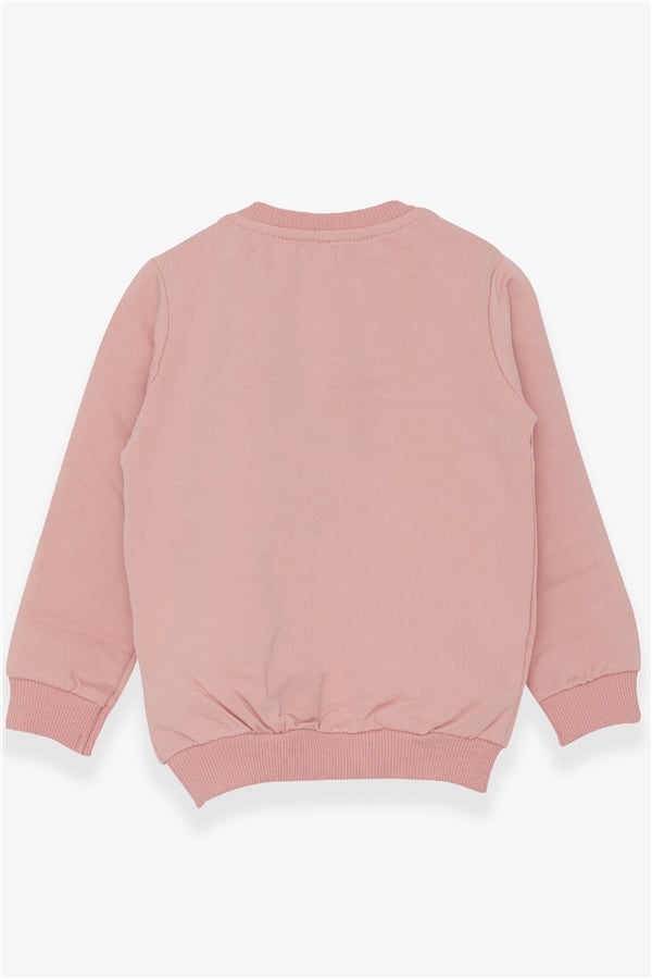 Baby Girl Sweatshirt with Teddy Bear Accessory, Salmon (1.5 Years)