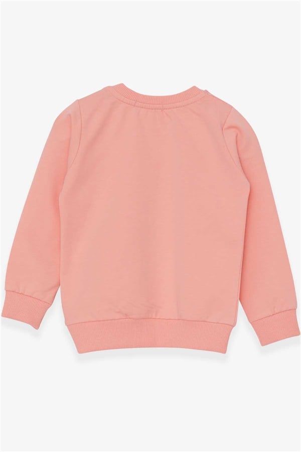 Baby Girl Sweatshirt with Unicorn Salmon Print (1.5-2 Years)