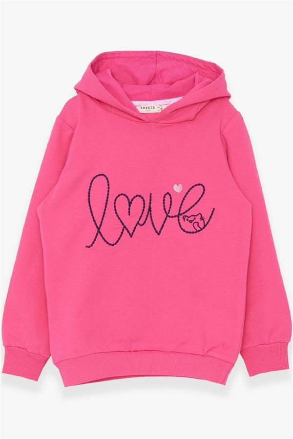 Baby Girl Sweatshirt with Embroidered Text Print, Pink (2 Years)