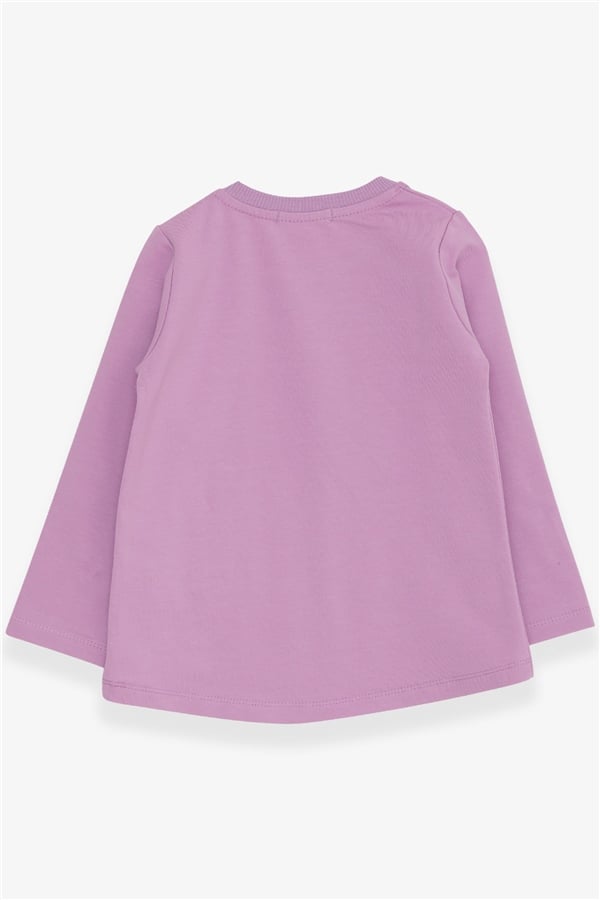 Baby Girl Sweatshirt with Cute Unicorn Print, Purple (1-2 Years)