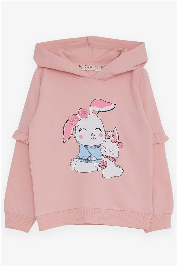 Baby Girl Sweatshirt with Bunny Print, Pink (1.5-2 Years)