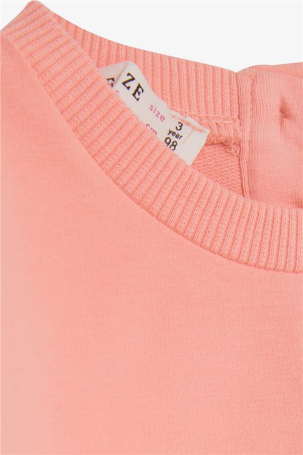 Girls' Sweatshirt with Unicorn Print, Salmon (9 Months-3 Years)