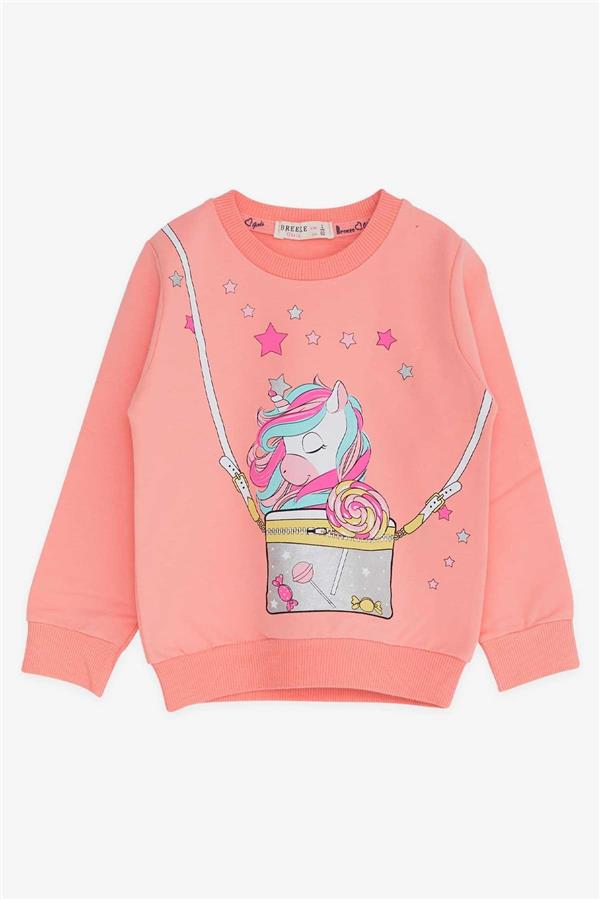 Baby Girl Sweatshirt Unicorn Salmon (2 Years)