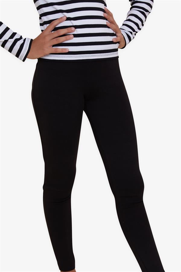 Girls' Basic Leggings Black (Ages 8-10)