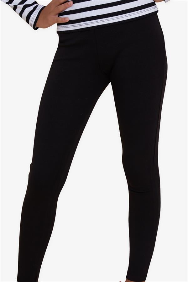 Girls' Basic Leggings Black (Ages 8-10)