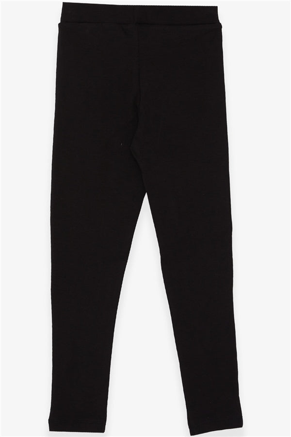 Girls' Basic Leggings Black (Ages 8-10)