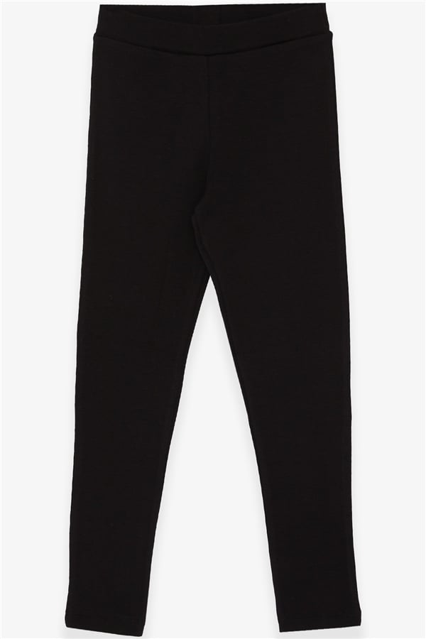 Girls' Basic Leggings Black (Ages 8-10)