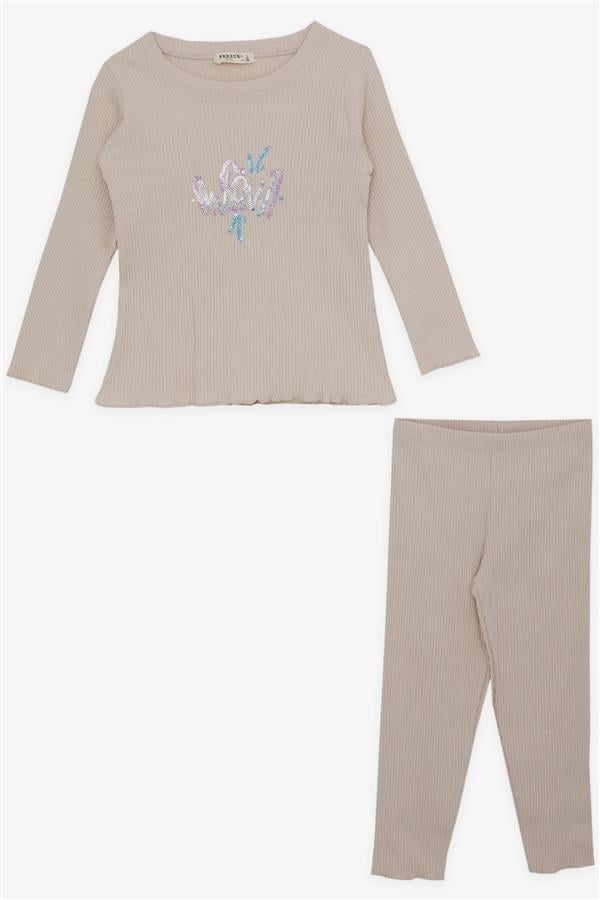 Girls' Leggings Set with Sequins and Rhinestone Print (1.5-4 Years)
