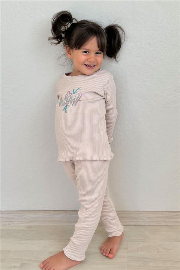 Girls' Leggings Set with Sequins and Rhinestone Print (1.5-4 Years)