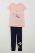 Girls' Leggings Set, Daisy Print, Pink (Ages 4-9)