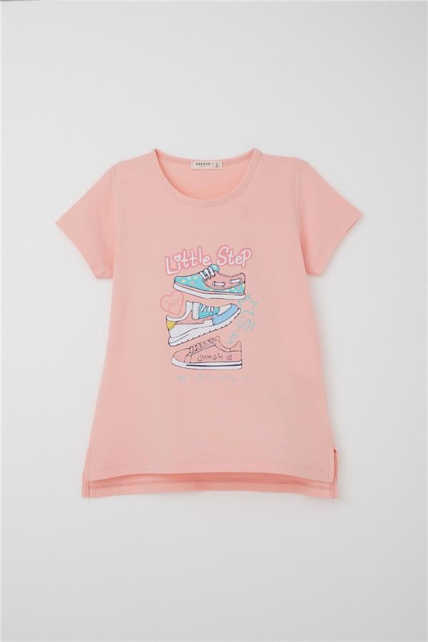 Girls' Leggings Set with Colorful Salmon Printed Shoes (Ages 5-10)