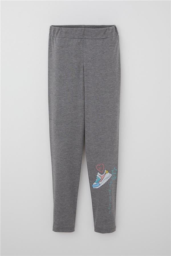 Girls' Leggings Set with Colorful Salmon Printed Shoes (Ages 5-10)