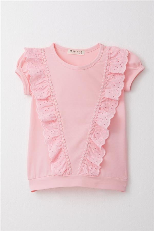 Pink Lace T-Shirt for Girls (1.5-5 Years)