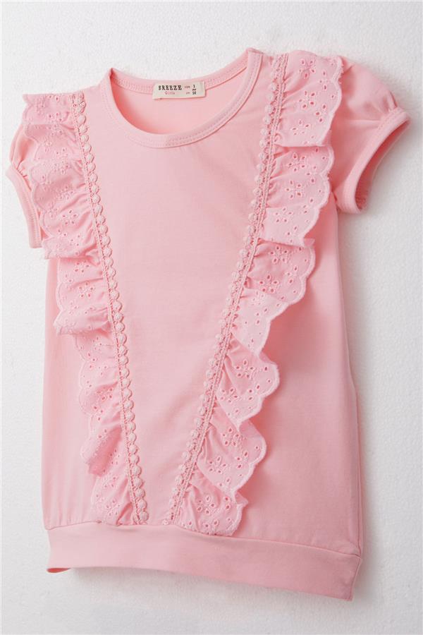 Pink Lace T-Shirt for Girls (1.5-5 Years)
