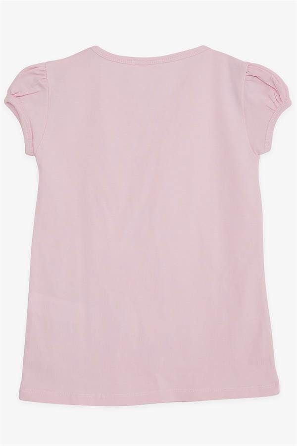 Girls' Lace T-Shirt, Powder Pink (Ages 4-8)