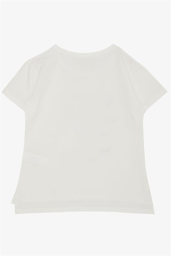 Girls' T-Shirt with Cool Girl Print, Off-White (Ages 8-14)