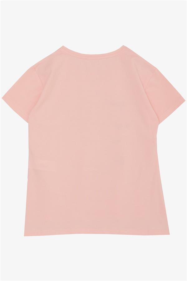 Girls' T-Shirt with Cool Girl Print, Pink (Ages 8-14)