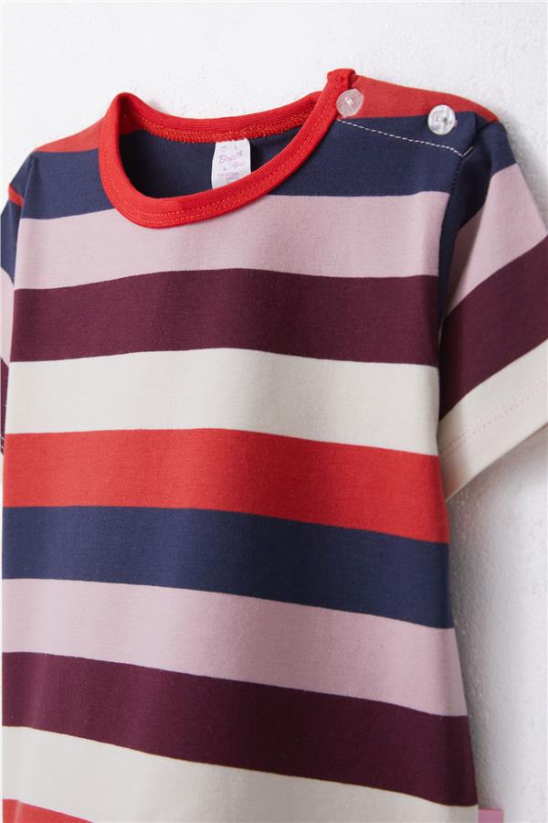 Girls' Striped T-Shirt, Mixed Colors (Ages 1-4)