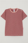 Girls' Striped T-Shirt, Rose Pink (Ages 1-4)