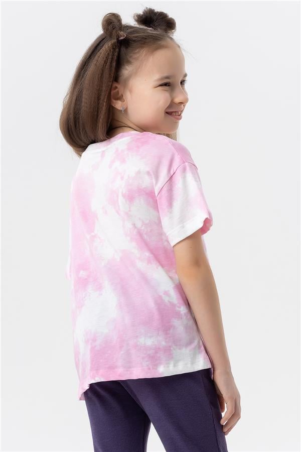 Girls' Pink T-Shirt with Text Print (Ages 8-14)