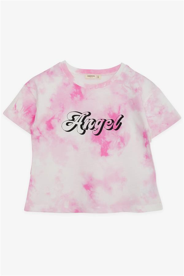 Girls' Pink T-Shirt with Text Print (Ages 8-14)